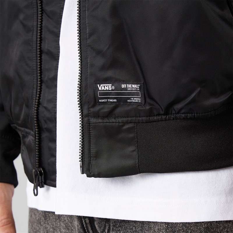 Vans Mens Copley Bomber Jacket Black/Burnt Gold