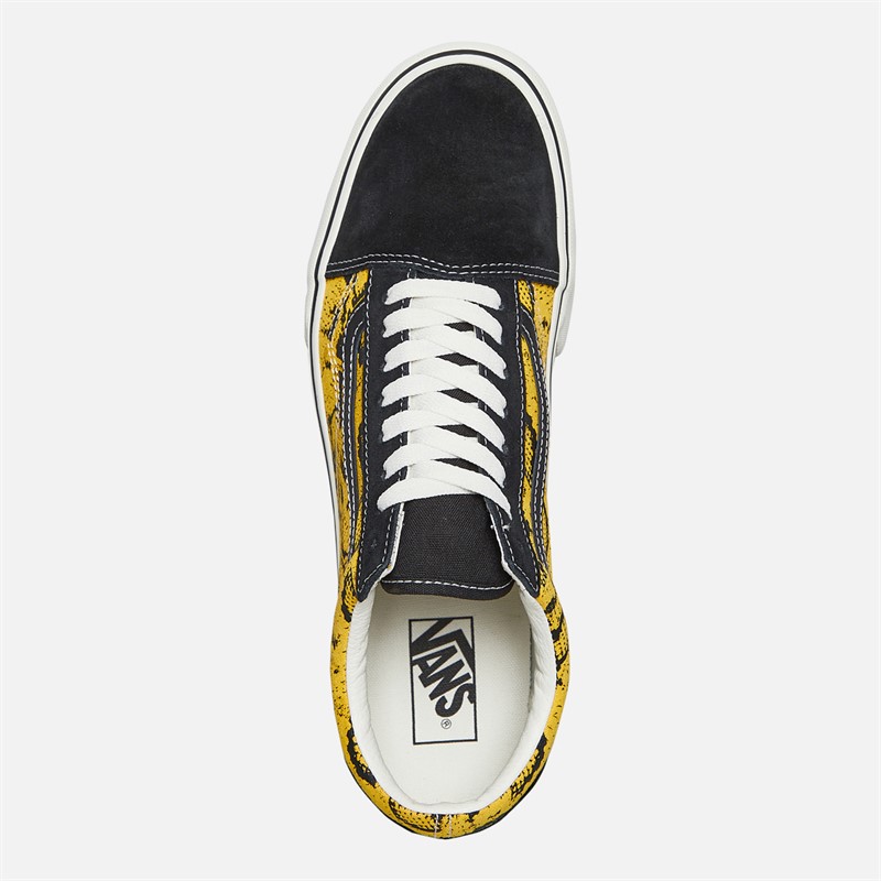 Vans Mens Old Skool Raw Instinct Trainers Black/Yellow