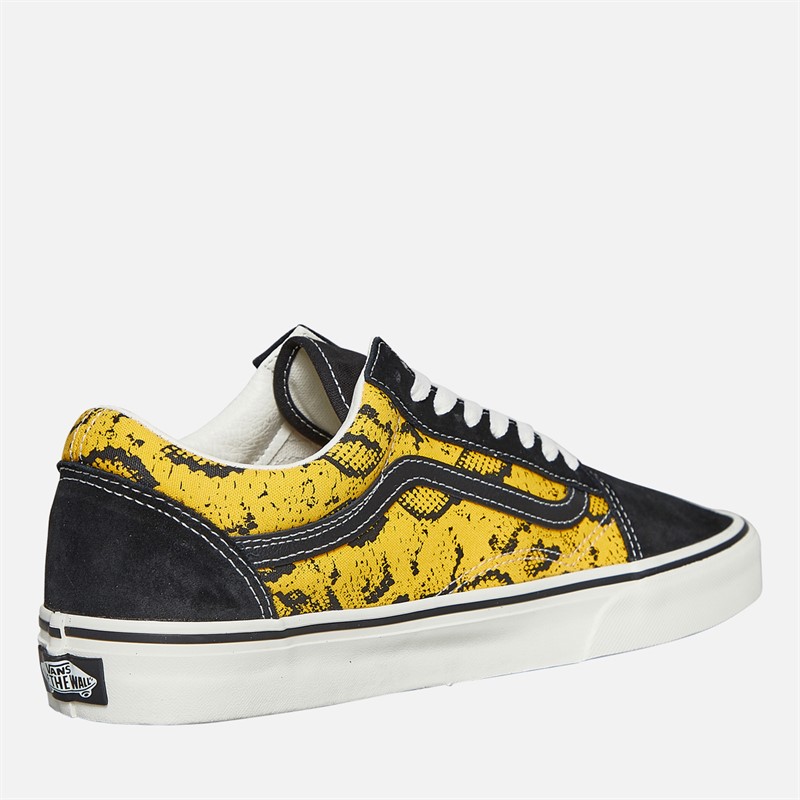 Vans Mens Old Skool Raw Instinct Trainers Black/Yellow