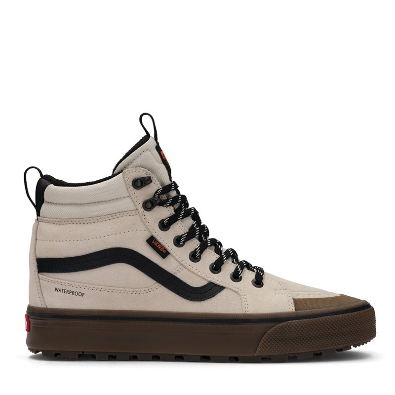 Vans Mens Sk8-Hi Waterproof Insulated Trainers Oatmeal/Black