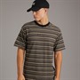Vans Mens Cameron Stripe Knit T-Shirt Walnut