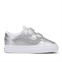 Vans Infant Girls Old Skool Velcro Glitter Trainers Lunar Rock