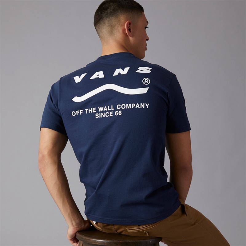 Vans Mens Determined T-Shirt Navy/White