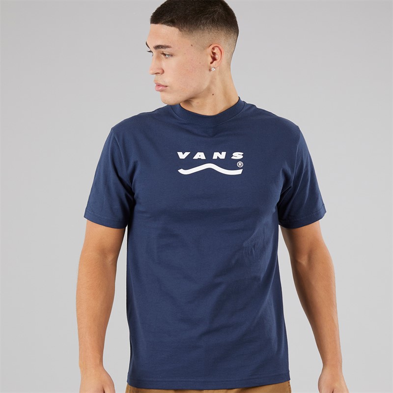 Vans Mens Determined T-Shirt Navy/White