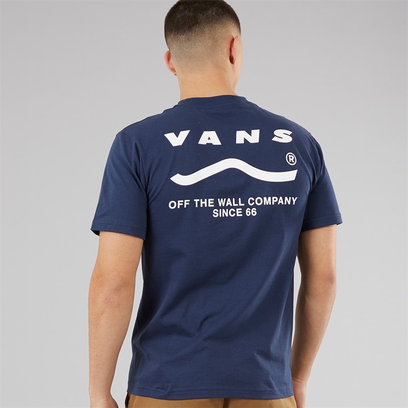 Vans Mens Determined T-Shirt Navy/White