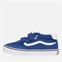 Vans Junior Boys Brooklyn Mid Velcro Trainers True Navy