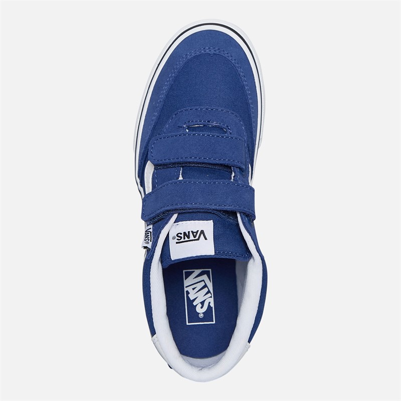 Vans Junior Boys Brooklyn Mid Velcro Trainers True Navy