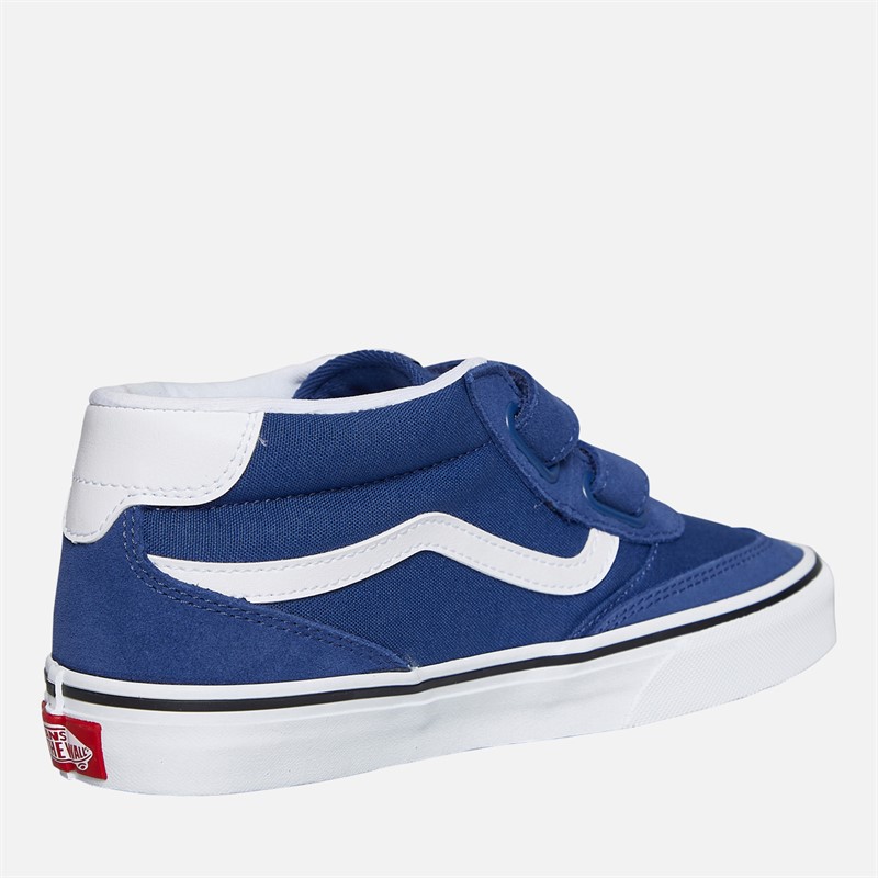 Vans Junior Boys Brooklyn Mid Velcro Trainers True Navy