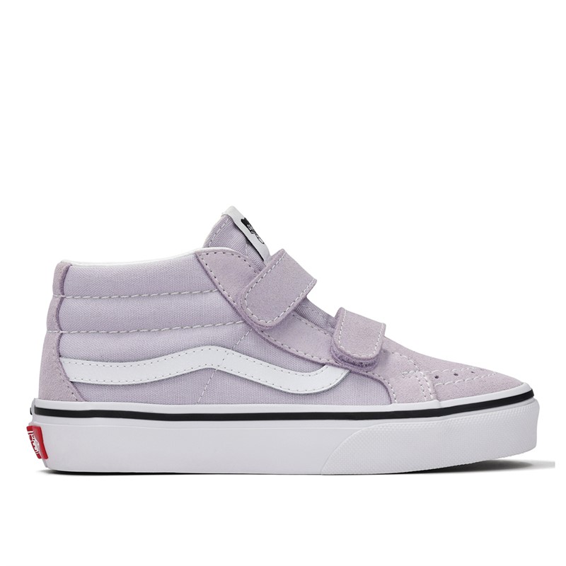 Vans Girls Sk8-Mid Reissue Velcro Trainers Lilac Mist