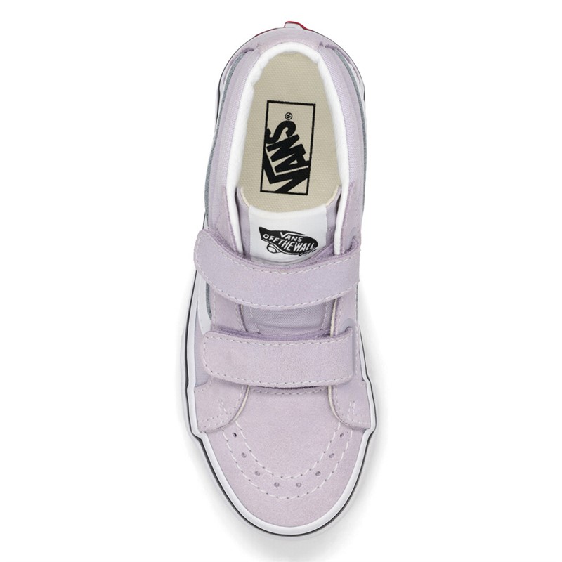 Vans Girls Sk8-Mid Reissue Velcro Trainers Lilac Mist