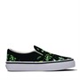Vans Boys Classic Slip-On Space Trainers Black/Green