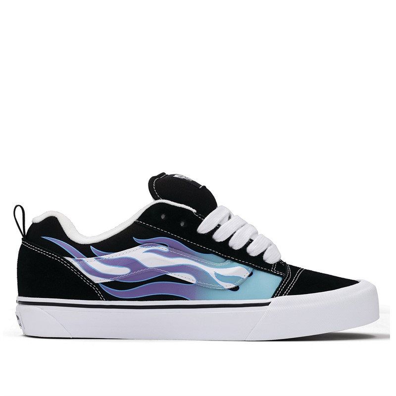 Vans Mens Knu Skool Flame Trainers Black/Blue