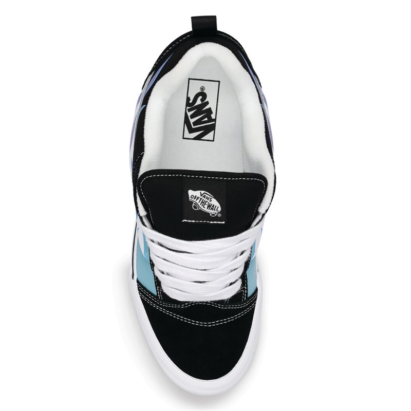 Vans Mens Knu Skool Flame Trainers Black/Blue