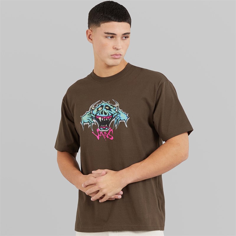 Vans Mens Goofy Ghol Graphic T-Shirt Coal Brown