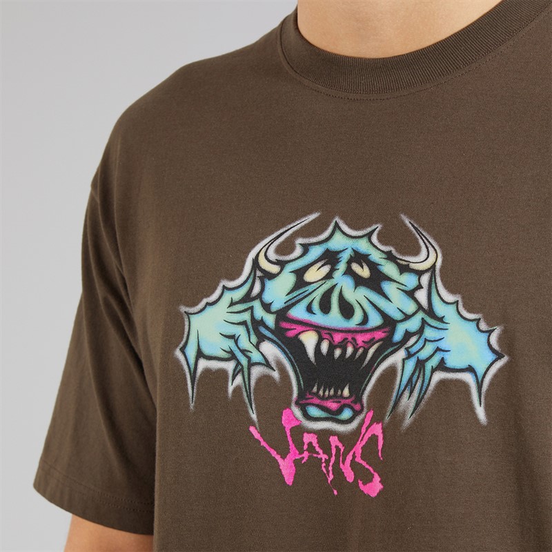 Vans Mens Goofy Ghol Graphic T-Shirt Coal Brown