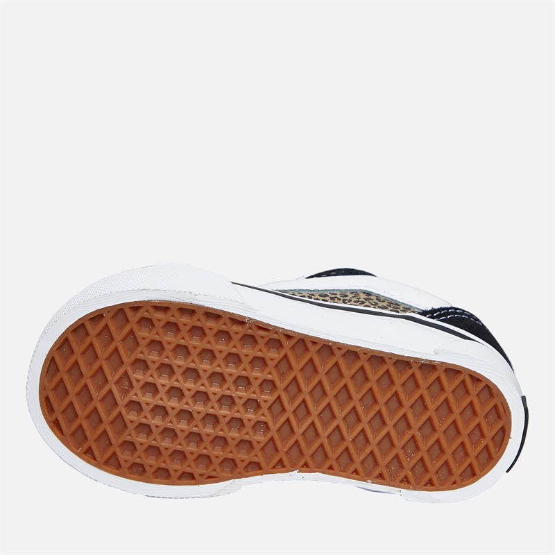 Vans Girls Knu Skool Elastic Lace Trainers Black/Leopard