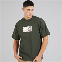Vans Mens Original Standards Block Logo T-Shirt Dried Kelp