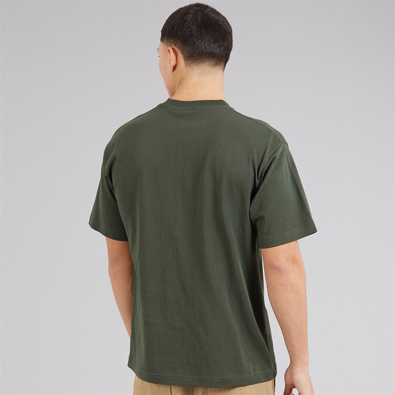Vans Mens Original Standards Block Logo T-Shirt Dried Kelp