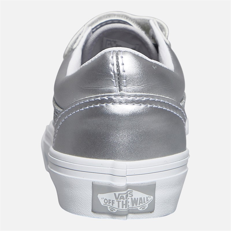 Vans Girls Old Skool Glitter Velcro Trainers Lunar Rock