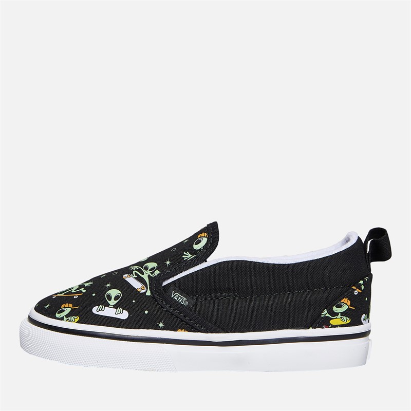 Vans Kids Slip-On Alian Trainers Black/Green