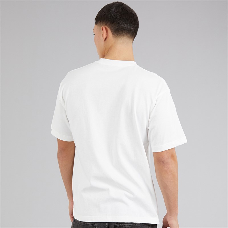 Vans Mens Original Standards Block Logo T-Shirt White/Drizzle