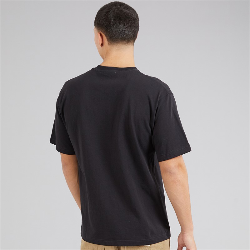 Vans Mens Original Standards Bloc Logo T-Shirt Black/Racing Red