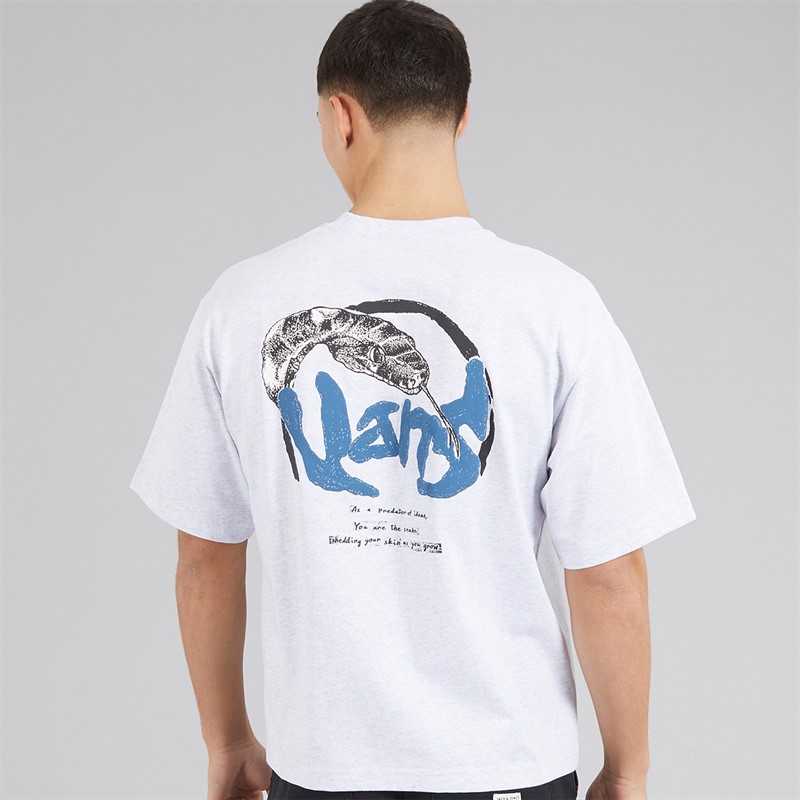 Vans Mens Evolve Graphic Back T-Shirt Light Grey Heather