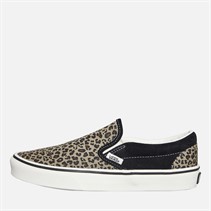 Vans Womens Classic Leopard Slip-On Trainers Black/Leopard