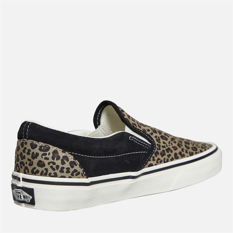 Vans Womens Classic Leopard Slip-On Trainers Black/Leopard