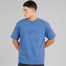 Vans Mens Blocked Box Logo Loose T-Shirt True Navy