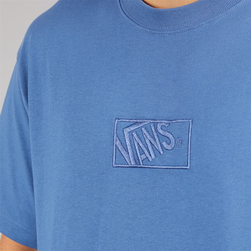 Vans Mens Blocked Box Logo Loose T-Shirt True Navy