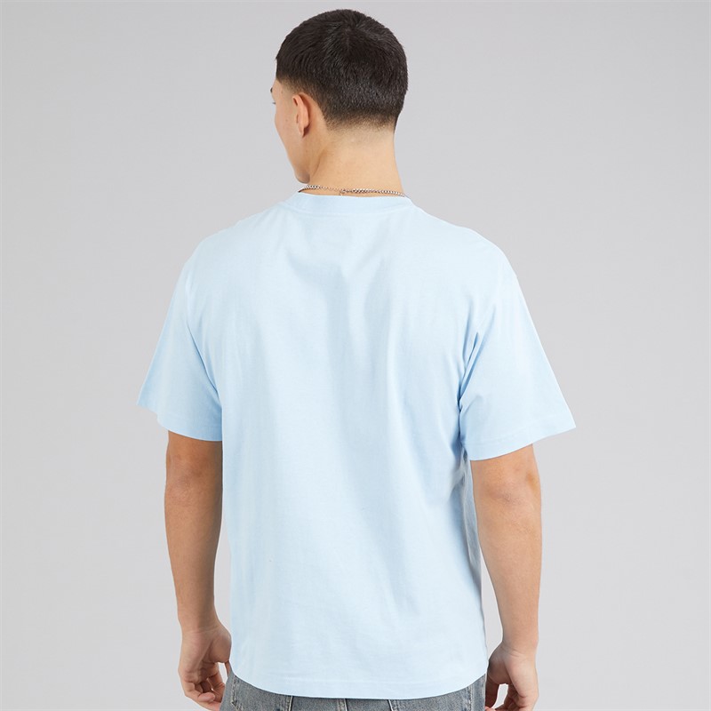 Vans Mens Left Chest Logo Loose Fit T-Shirt Cloud Blue