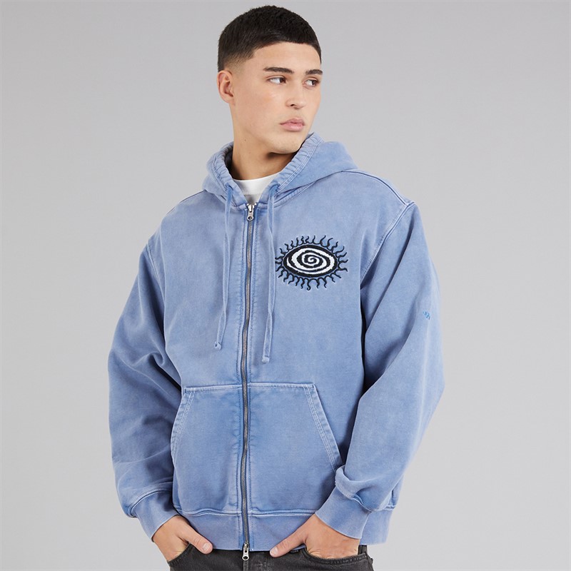 Vans Mens Skate Sun Swirl Graphic Full Zip Hoodie True Navy