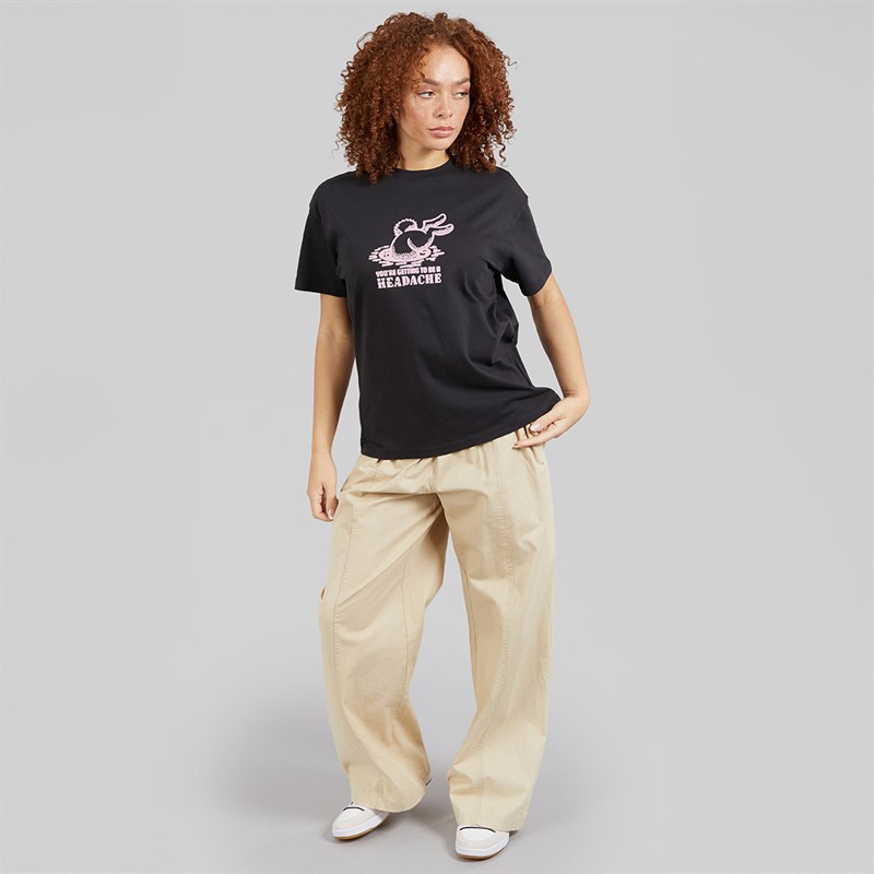 Vans Womens Down The Rabbit Hole Graphic T-Shirt Black