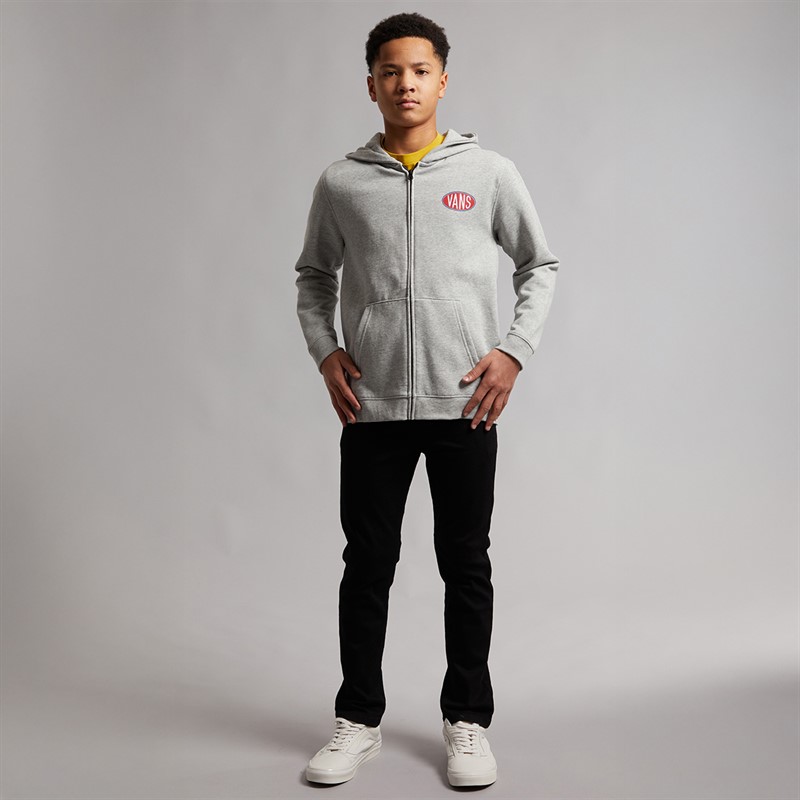 Vans Junior Boys Spray On Full Zip Hoodie Cement Heather