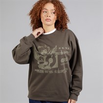 Vans Womens Earthbound Graphic Sweatshirt Coal Brown