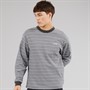 Vans Mens Wesley Stripe Long Sleeve Knitted Top Faded Black/Drizzle