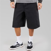 Vans Mens Stretched Logo Denim Shorts Black Light Stonewash