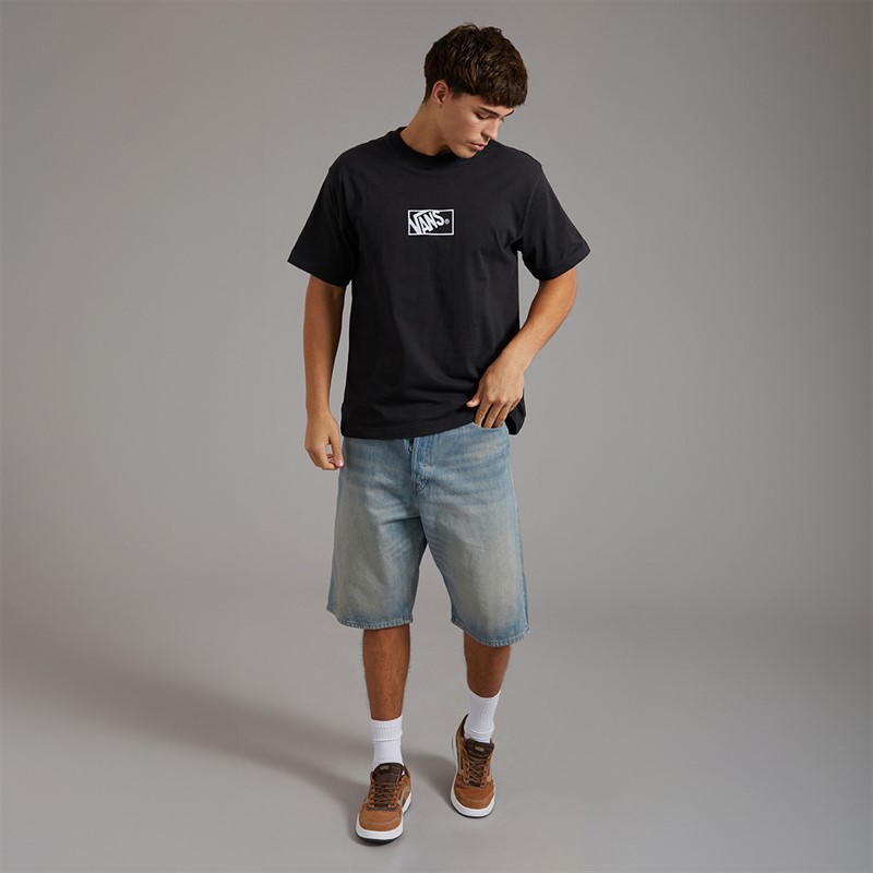 Vans Mens Blocked Box Logo Loose T-Shirt Black