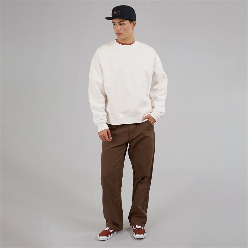 Vans Mens Premium Crew Neck Sweatshirt Egret