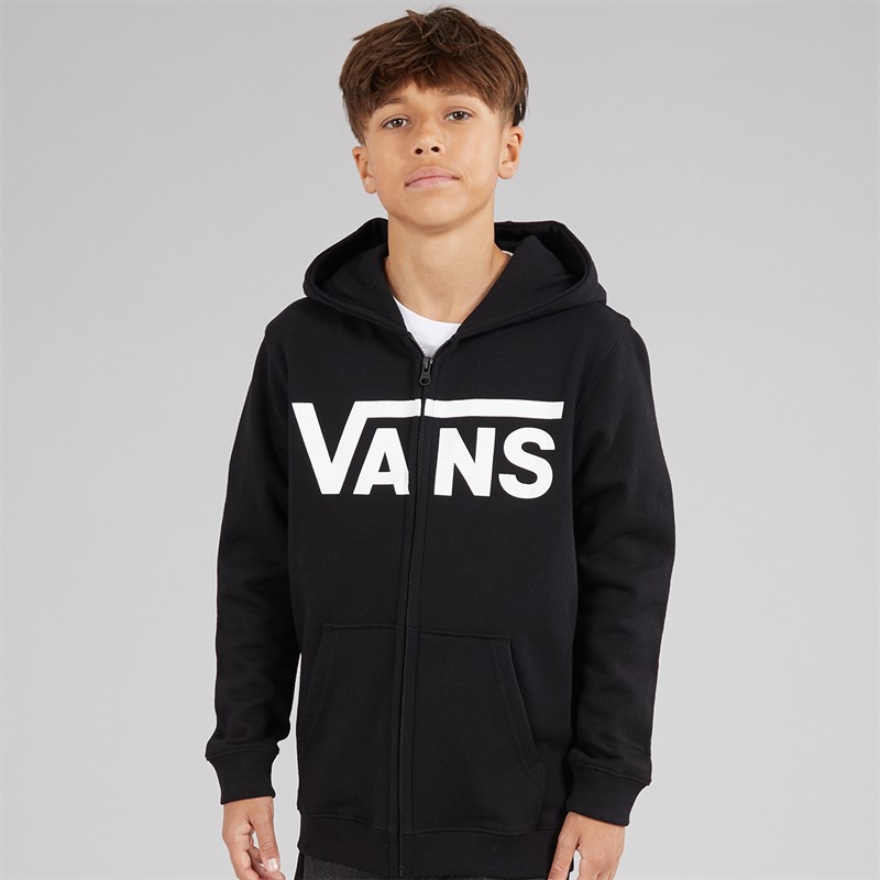 Vans Boys Classic II Logo Full Zip Hoodie Black