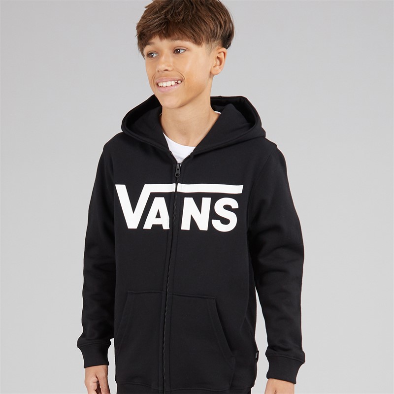 Vans Boys Classic II Logo Full Zip Hoodie Black