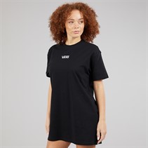 Vans Womens Center Vee Logo T-Shirt Dress Black