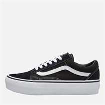 Vans Womens Old Skool Platform Trainers Black/White