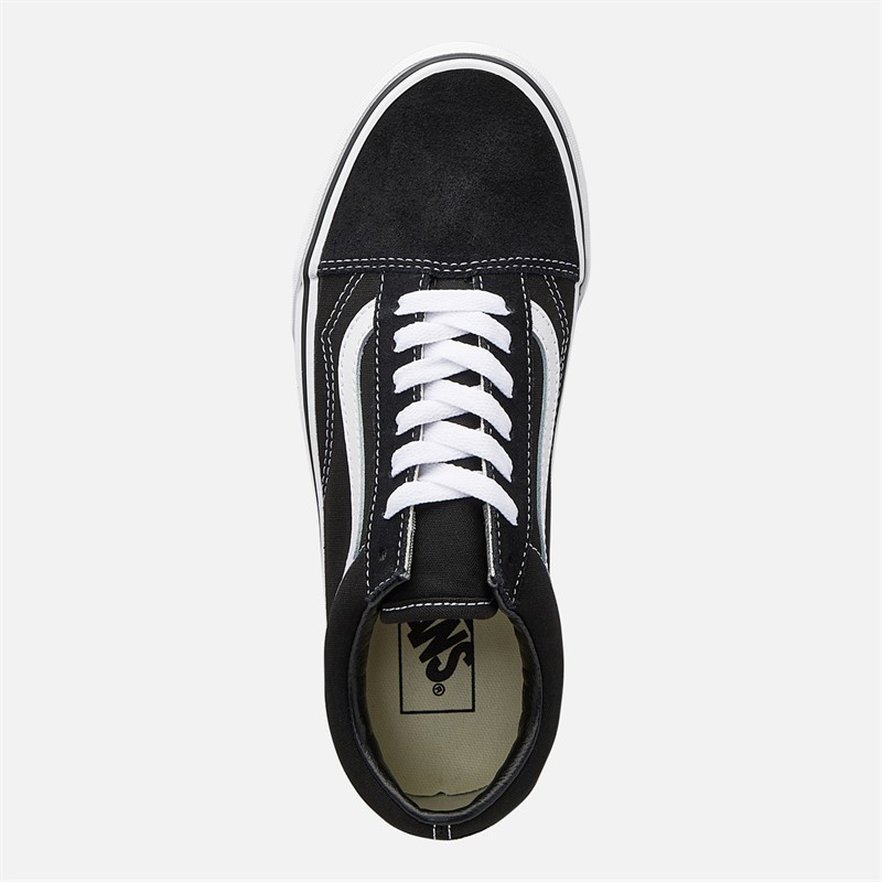 Vans Womens Old Skool Platform Trainers Black/White