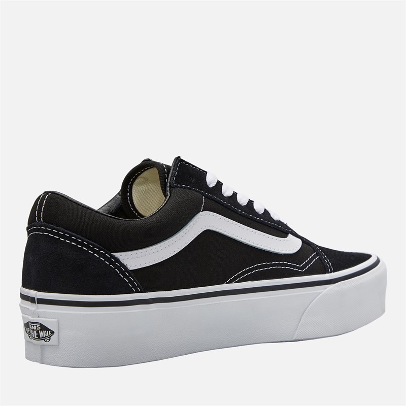 Vans Womens Old Skool Platform Trainers Black/White