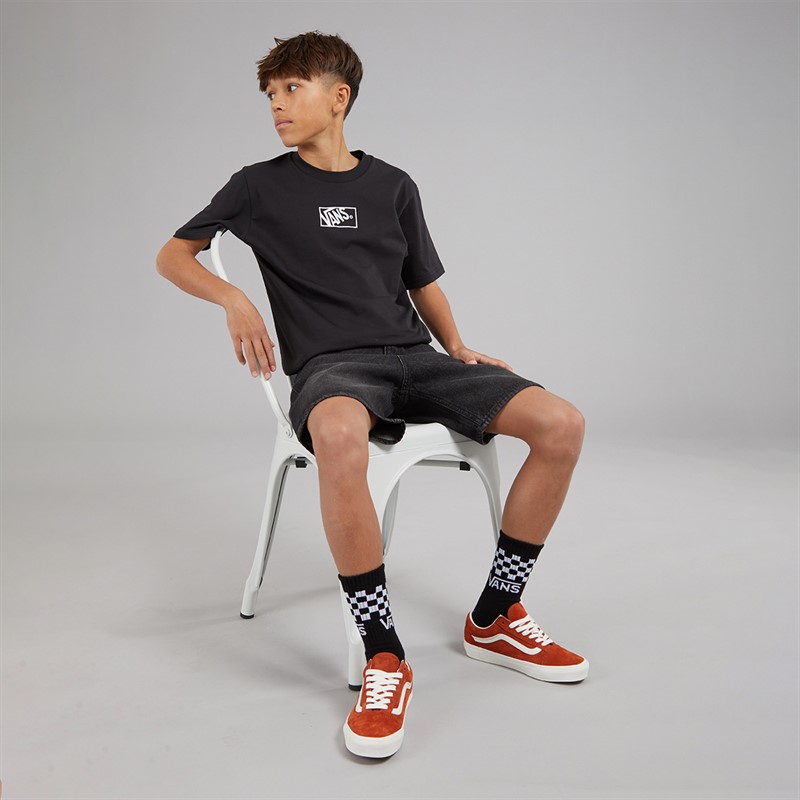 Vans Boys Blocked Box Logo T-Shirt Black
