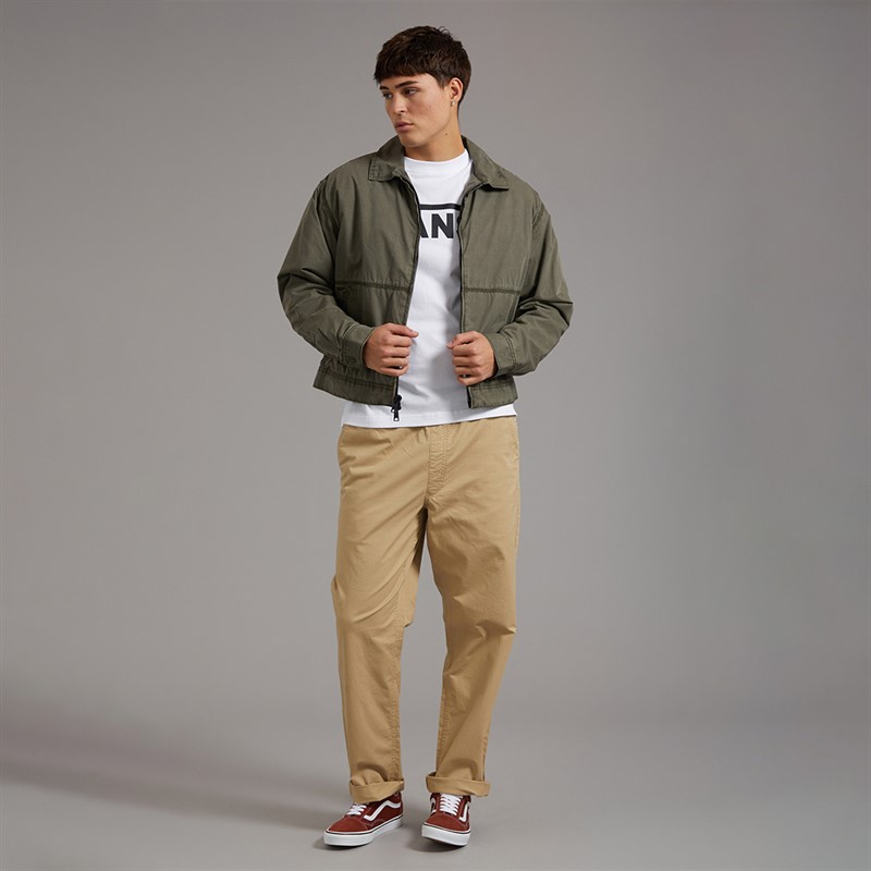 Vans Mens Cotton Poplin Station Jacket Obsidian Fern