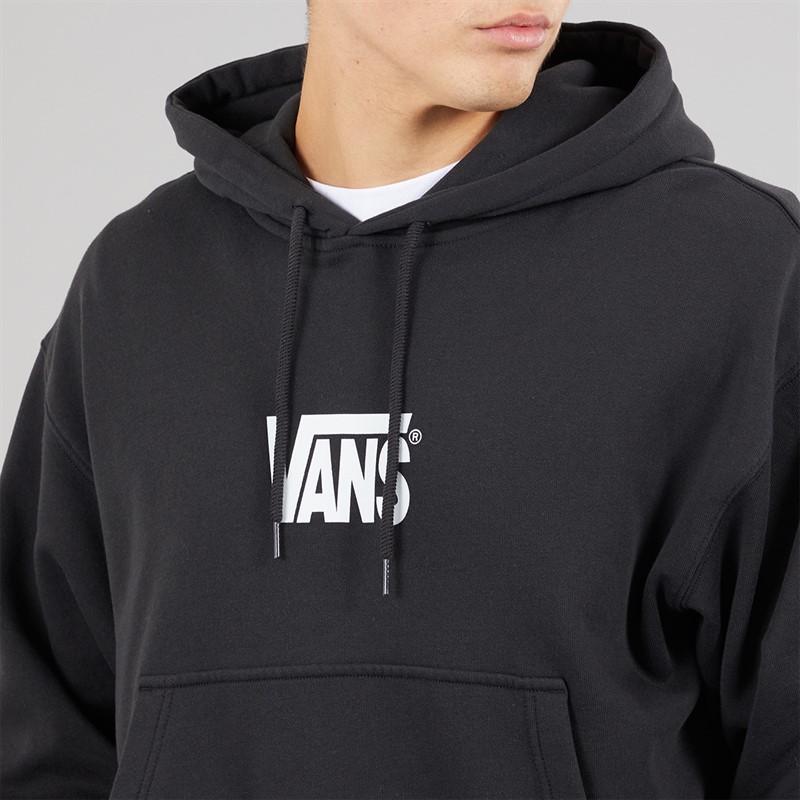 Vans Mens Stretch Logo Hoodie Black/White