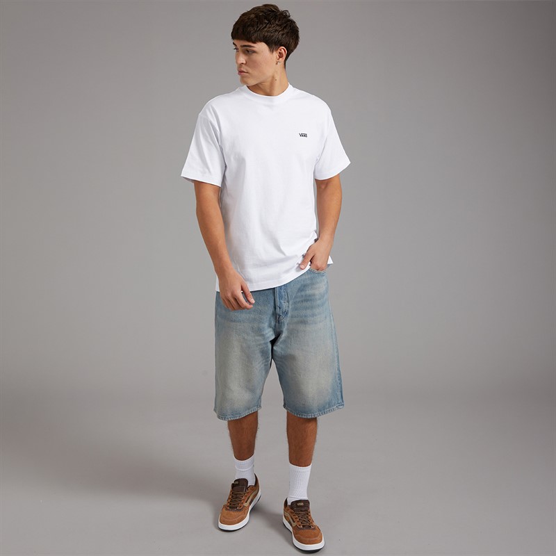 Vans Mens Left Chest Logo Loose T-Shirt White